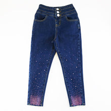 Load image into Gallery viewer, Pink Stud Distress Denim set
