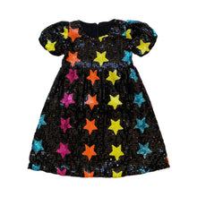 Load image into Gallery viewer, Black Sequin Stars Dress
