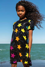 Load image into Gallery viewer, Black Sequin Stars Dress
