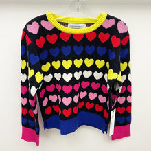 Load image into Gallery viewer, CORA Multi-color Hearts Print Sweater
