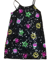 Load image into Gallery viewer, Peace and Love Sequin Tank Dress
