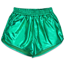 Load image into Gallery viewer, Green Metallic Shorts
