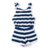 Load image into Gallery viewer, Navy Stripe Romper
