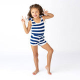 Load image into Gallery viewer, Navy Stripe Romper
