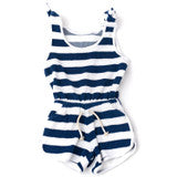 Load image into Gallery viewer, Navy Stripe Romper
