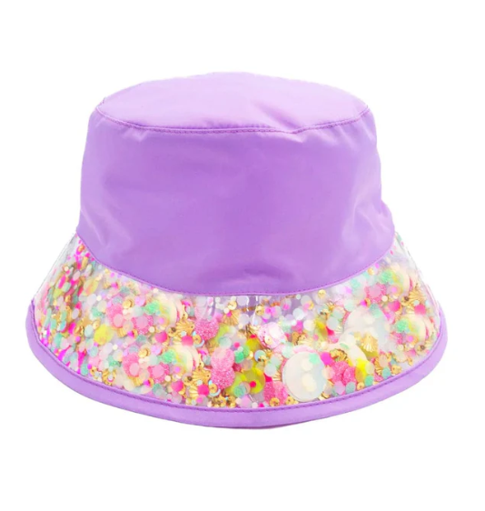 confetti purple bucket hat