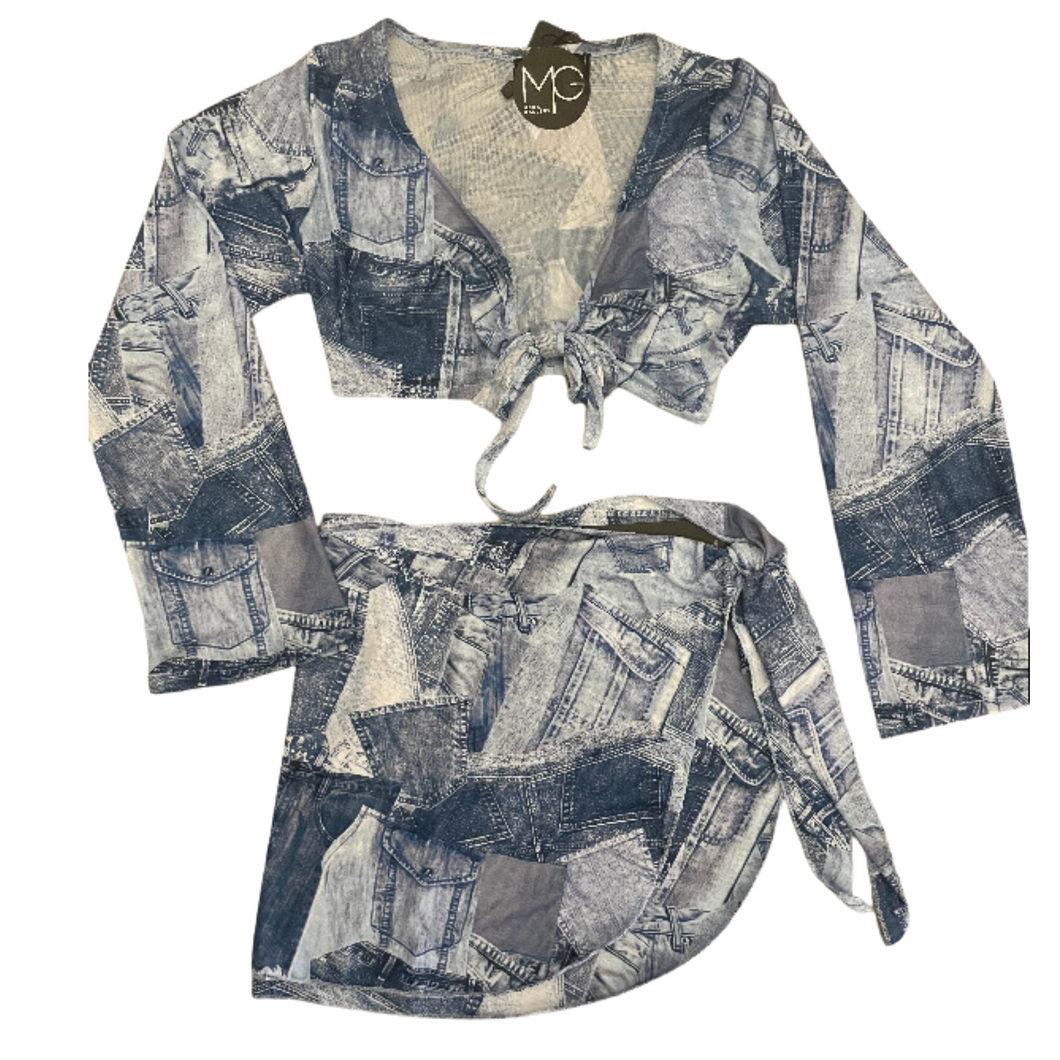 Cover up Denim Print