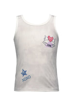 Load image into Gallery viewer, Xoxo Graphic Art All Over Print Ribbed Tank Top
