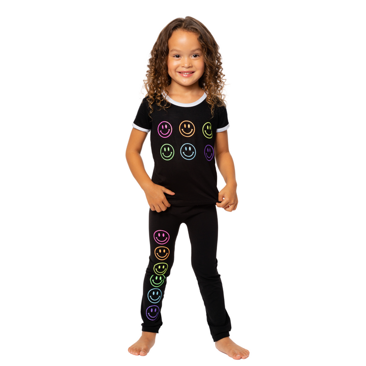 Glitter Smiley Leggings