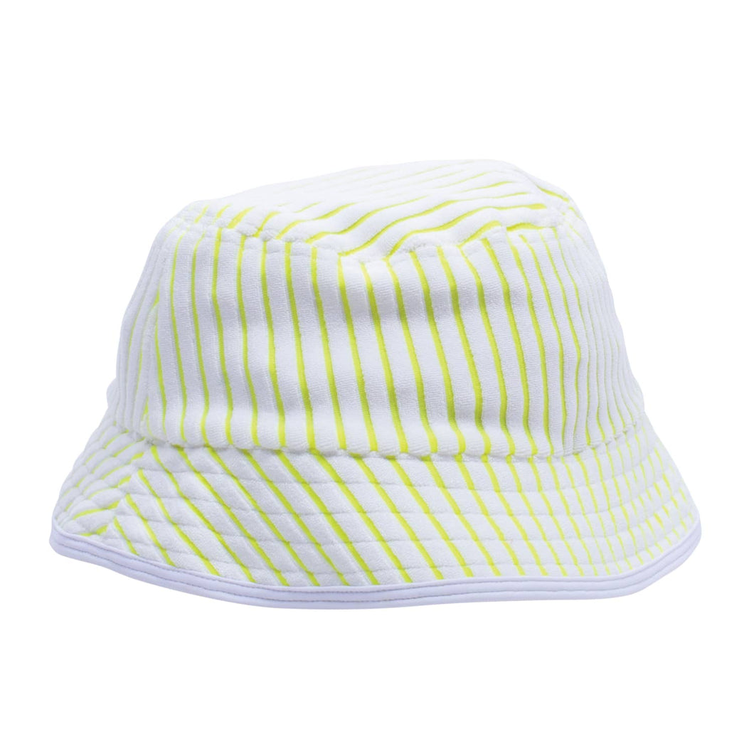 Terry Bucket Hat Lemon Stripe