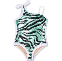 Load image into Gallery viewer, Sequin Zebra Swim
