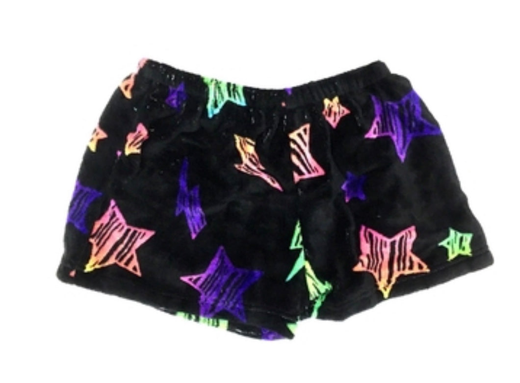 Stars & Bolts Fuzzy Pajama Shorts